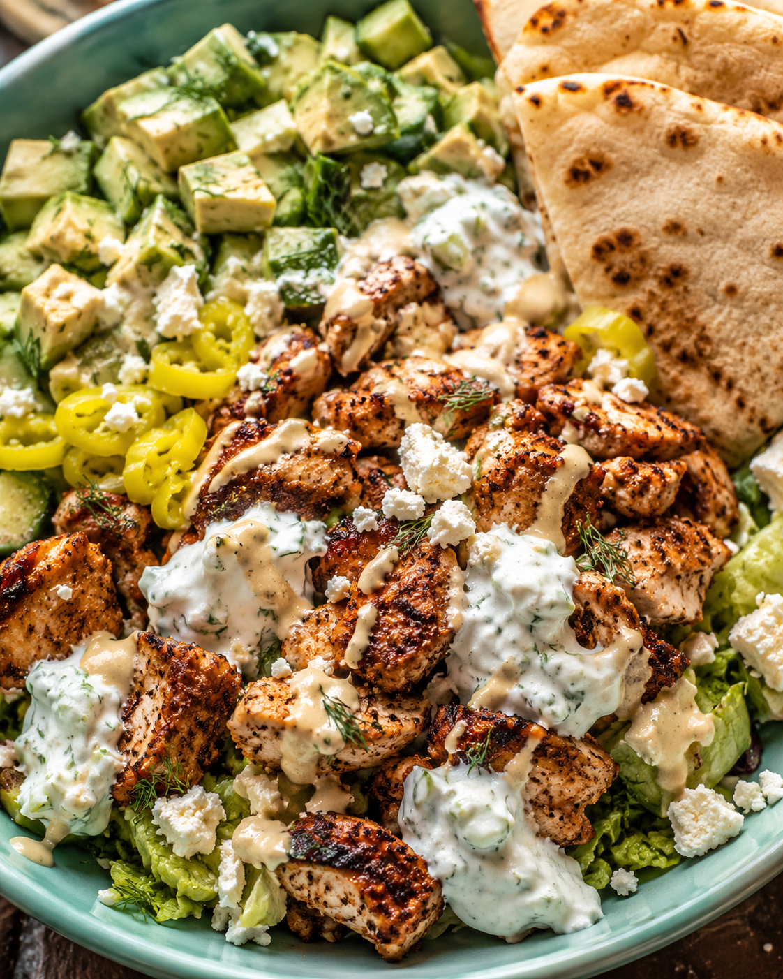 Generated image 1 for Chicken Tzatziki Bowls.