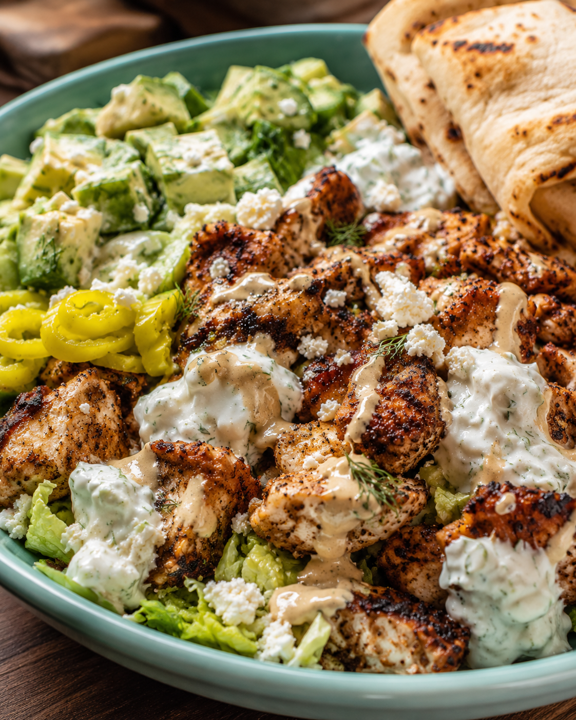 Generated image 2 for Chicken Tzatziki Bowls.