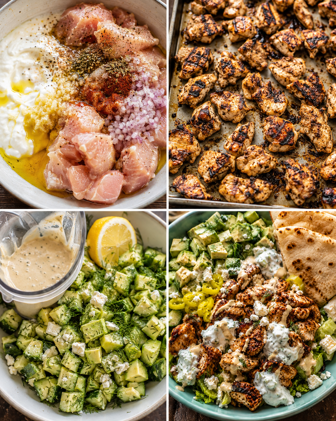 Generated image 5 for Chicken Tzatziki Bowls.