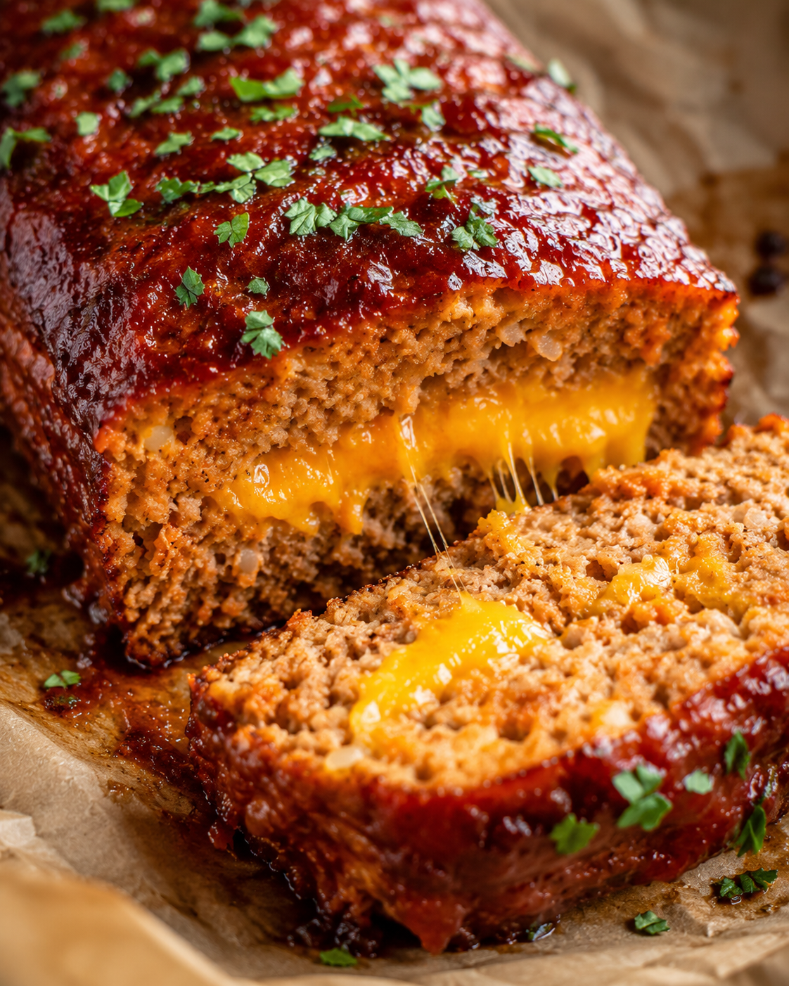 Generated image 2 for Cheddar-Stuffed Sweet Potato BBQ Turkey Meatloaf