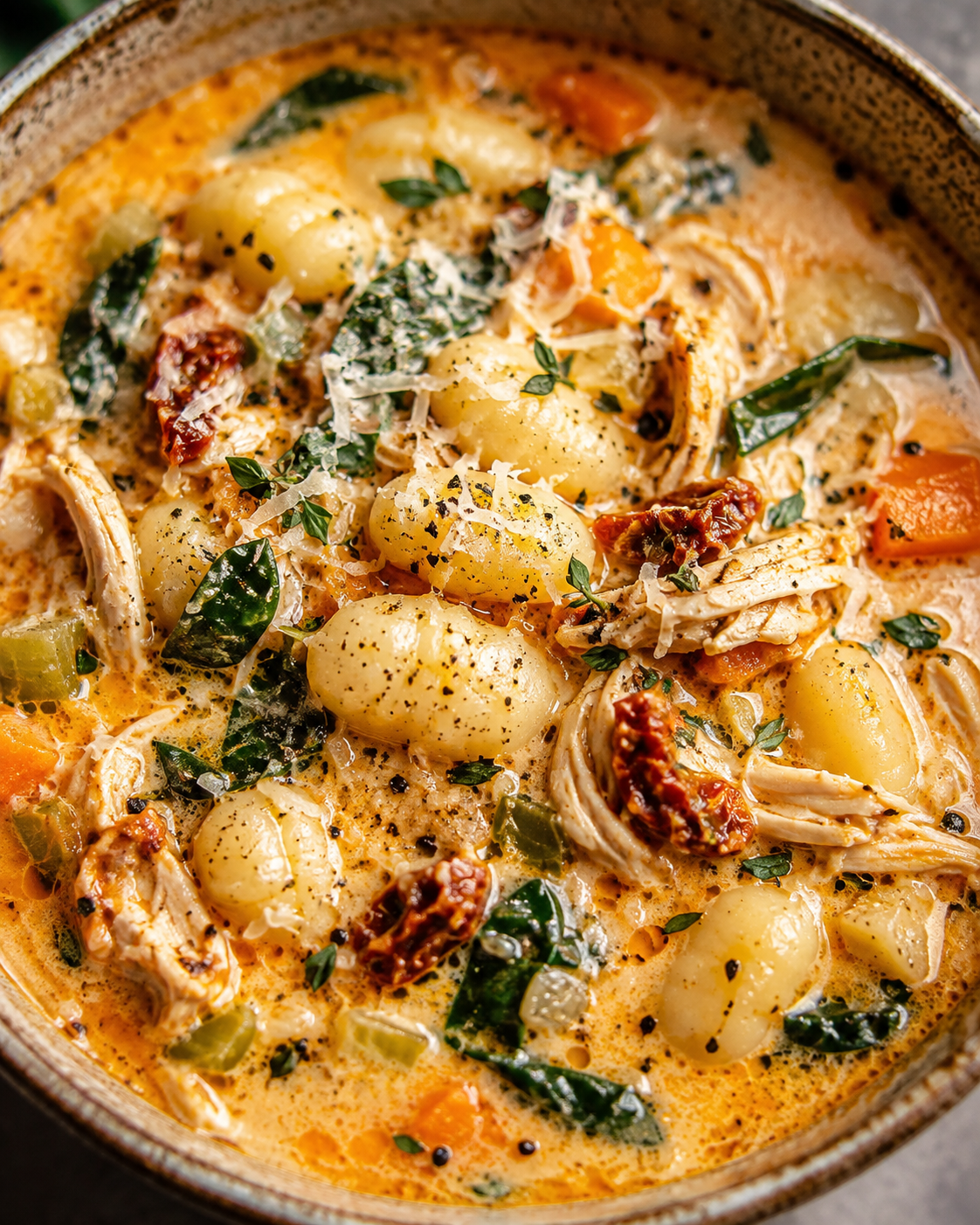 Generated image 1 for Creamy Gnocchi Chicken Soup.