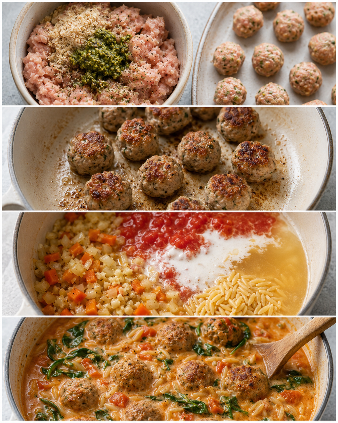 Generated image 5 for Creamy Tomato Orzo Soup with Mini Turkey Meatballs